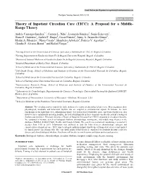 Theory of Inpatient Circadian Care (TICC): a Proposal for a Middle- Range Theory