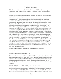 ALFRED STEPHENSON Edited Transcript of Interview with Alfred
