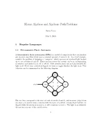 Algebraic Path Problems