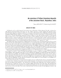 An Overview of Yellow Limestone Deposits of the Jaisalmer Basin, Rajasthan, India