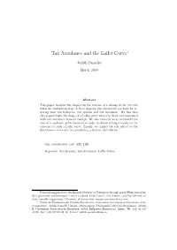 Tax Avoidance and the Laffer Curve∗