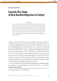Towards the Study of New Kurdish Migration in Turkey5