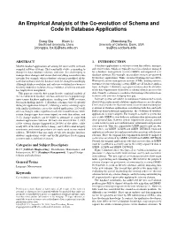 An Empirical Analysis of the Co-Evolution of Schema and Code in Database Applications
