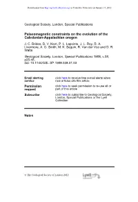 Caledonian-Appalachian Orogen Palaeomagnetic Constraints on The