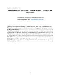 Geo-Mapping of COVID-19 Risk Correlates in India: a Data Byte and Visualization