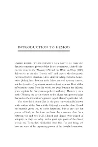 Introduction to Hesiod