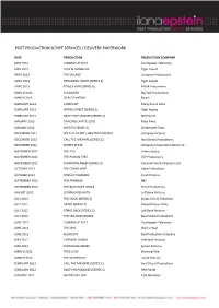 Post Production Script Services / Delivery Paperwork