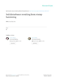 Soil Disturbance Resulting from Stump Harvesting