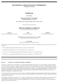 THE MACERICH COMPANY (Exact Name of Registrant As Specified in Charter)