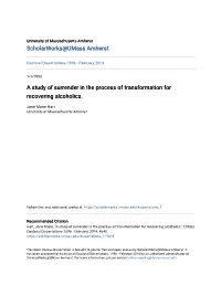 A Study of Surrender in the Process of Transformation for Recovering Alcoholics