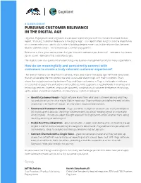 Pursuing Customer Relevance in the Digital Age