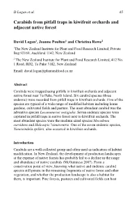 Carabids from Pitfall Traps in Kiwifruit Orchards and Adjacent Native Forest