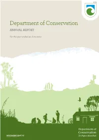Department of Conservation Annual Report 2014