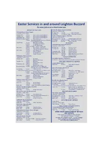 Easter Services in and Around Leighton Buzzard