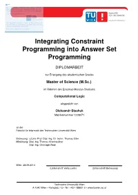 Integrating Constraint Programming Into Answer Set Programming