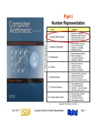 Part I Number Representation
