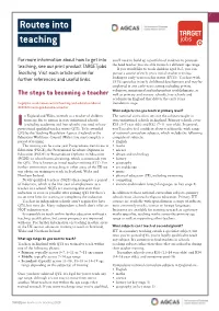 Routes Into Teaching