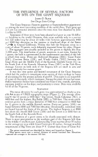 The Influence of Several Factors of Site on the Giant Sequoias }Ames D