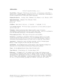 Akhtenskite Mno2 C 2001-2005 Mineral Data Publishing, Version 1