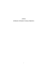 Annex I Summary of Product Characteristics