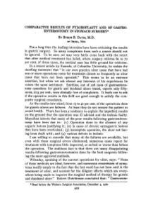 BY BYRON B. DAVS, MD Wilensky, Speaking of the Current Operations for Ulcer, Says
