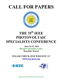 Call for Papers, 35Th IEEE PVSC[2]