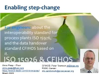 For Engineers: About the Interoperability Standard for Process Plants ISO 15926, and the Data Handover Standard CFIHOS Based on It