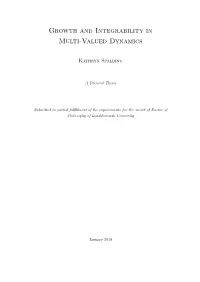 Growth and Integrability in Multi-Valued Dynamics