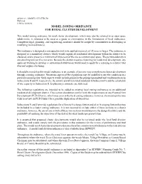 Model Zoning Ordinance for Rural Cluster Development