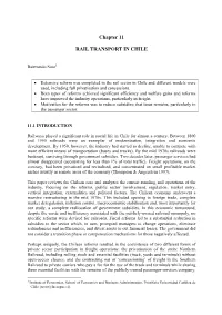 Chapter 11 RAIL TRANSPORT in CHILE