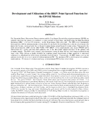 Development and Utilization of the HRIV Point Spread Function for the EPOXI Mission