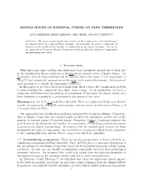 MODULI SPACES of RATIONAL CURVES on FANO THREEFOLDS 1. Introduction While Lines and Conics on Fano Threefolds Have Been Extensiv