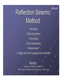 Reflection Seismic Method