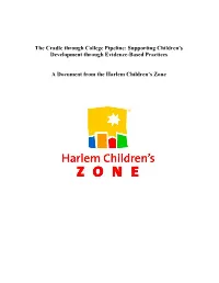 The Cradle Through College Pipeline: Supporting Children's Development Through Evidence-Based Practices