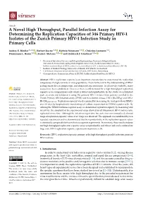 A Novel High Throughput, Parallel Infection Assay for Determining The