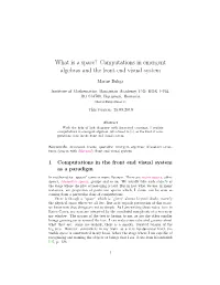 Computations in Emergent Algebras and the Front End Visual System