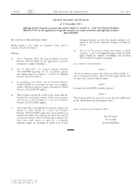 Council Decision 2011/872/CFSP of 22 December 2011 Updating the List of Persons, Groups and Entities Subject to Articles 2, 3 An