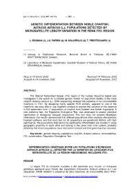 Genetic Differentiation Between Noble Crayfish, Astacus Astacus (L.), Populations Detected by Microsatellite Length Variation in the Rdna Its1 Region