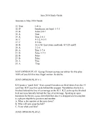 June 2016 Study Guide Answers to May 2016 Guide: 11. True 1-4