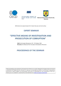 Prosecution of Corruption”
