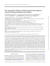 The Repeated Evolution of Dental Apicobasal Ridges in Aquatic-Feeding Mammals and Reptiles