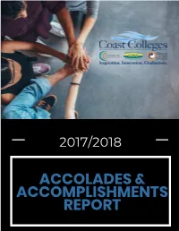 2017-2018 Accomplishments and Accolades Report