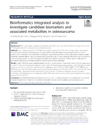 Bioinformatics Integrated Analysis to Investigate Candidate Biomarkers and Associated Metabolites in Osteosarcoma