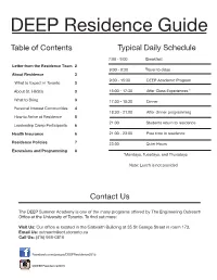 DEEP Residence Guide