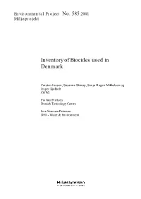 Inventory of Biocides Used in Denmark