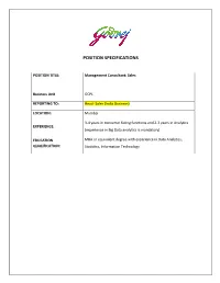 Position Specifications