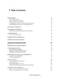 Table of Contents