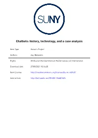 Chatbots: History, Technology, and a Case Analysis Jay 1