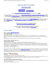 Spring 2004 Schedule Last Updated: 4-18-2004 {Printer-Friendly Version}
