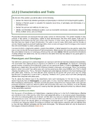 12.2 Characteristics and Traits